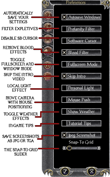 The Preferences Window